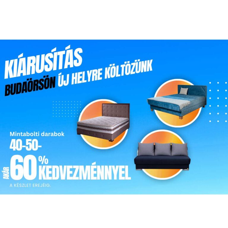 Kiárusítás – Budaörsön új helyre költözünk